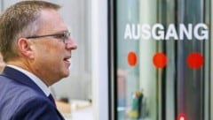 August Wöginger beim Prozessauftakt in Linz