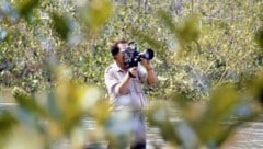 Werner Fend als Dokumentarfilmer in Aktion.