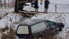 Die Bushaltestelle wurde völlig zerstört.