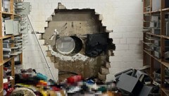 Durch dieses Loch wurden die Wertgegenstände „entführt“.