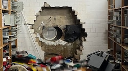 Durch dieses Loch wurden die Wertgegenstände „entführt“.