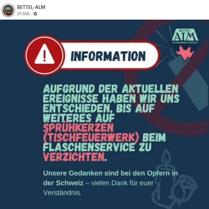 Beim Party-Machen in der Bettel-Alm herrscht ab jetzt ein Verbot.