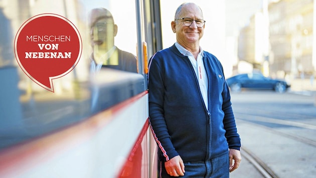 Der Wiener Walter Hirtler schulte mit 63 Jahren zum Bim-Fahrer um – weil er kein Schmarotzer ...