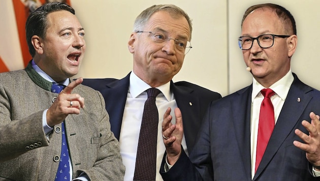 Von Stelzers Liaison mit Haimbuchner (li.) profitiert vor allem die FPÖ. Wendet sich der ...