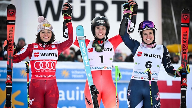 Julia Scheib, Camille Rast und Paula Moltzan (von li. nach re.)