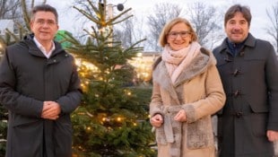 Besuch im (Winter-)Garten: Bürgermeister Eisenschenk, Landeshauptfrau MIkl-Leitner und ...