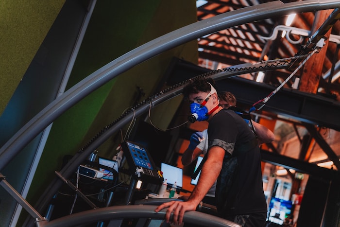 Kerim Alajbegovic beim Leistungstest.