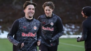 Gute Laune beim Trainingsstart bei Jannik Schuster.