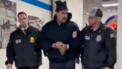 Ein Ex-Staatschef in Handschellen: Das Weiße Haus führte Nicolás Maduro in New York vor.