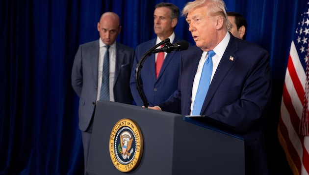 Trump sprach bei einer Pressekonferenz über den Angriff.