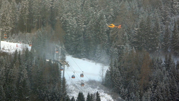 A helicopter was also deployed.