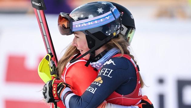 Camille Rast and Mikaela Shiffrin put on a thrilling slalom show.