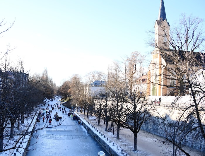 Auch das Eis auf dem Lendkanal lässt auf sich warten.