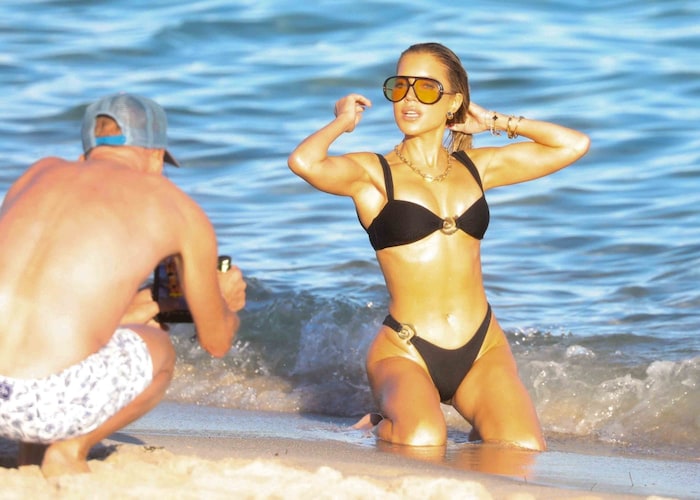 Die perfekte Bikini-Pose ist auch schnell gefunden.