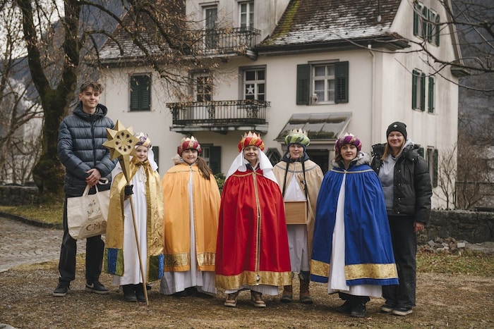 Eine Sternsingergruppe aus Bludenz.