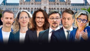 Wiens nicht amtsführende Stadträte: Peter Kraus (Grüne), Judith Pühringer (Grüne), Kasia Greco ...
