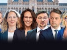 Wiens nicht amtsführende Stadträte: Peter Kraus (Grüne), Judith Pühringer (Grüne), Kasia Greco ...