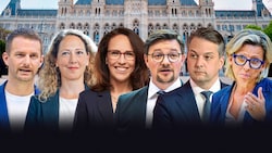Wiens nicht amtsführende Stadträte: Peter Kraus (Grüne), Judith Pühringer (Grüne), Kasia Greco ...