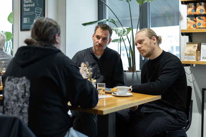 Philip Haas und Frédéric Alvarado-Dupuy von Federspiel im Gespräch mit „Krone“-Redakteur Robert ...