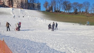 Auf der beschneiten Lorettowiese kann ab sofort gerodelt werden. Auch ein Eislaufplatz steht für ...