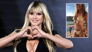 Heidi Klum zeigt im Urlaub, dass sie auch an den Feiertagen Vollgas gibt. Im knappen Bikini ...