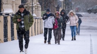 Ein eher ungewohntes Bild – schneebedeckte Straßen in Spanien.
