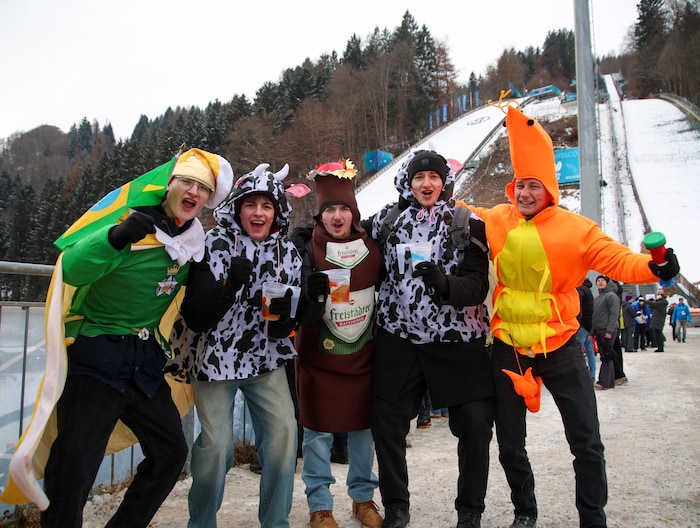 „Die Kälte ist uns egal“, meinte diese Freundesrunde aus Oberösterreich.