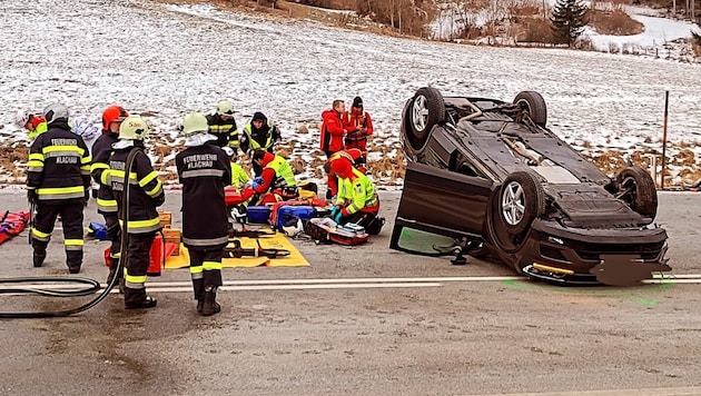 Das Auto der 75-Jährigen aus dem Bezirk Liezen überschlug sich.