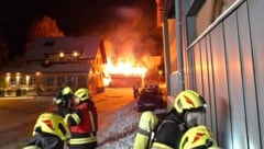 Das Feuer war von Weitem sichtbar.