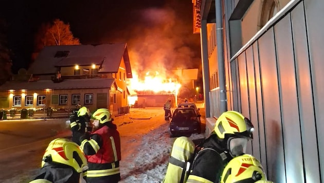 Das Feuer war von Weitem sichtbar.