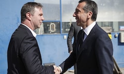 Damals noch Bürgermeister und Bundeskanzler: Andreas Babler und Christian Kern 2017 im ...