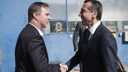 Damals noch Bürgermeister und Bundeskanzler: Andreas Babler und Christian Kern 2017 im ...