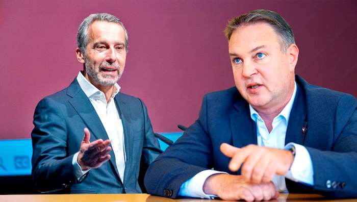 Two men in the red spotlight: Christian Kern and Andreas Babler