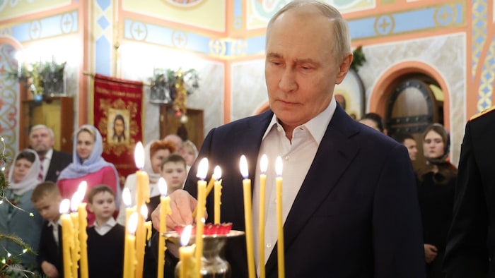 Putin während des orthodoxen Weihnachtsfests im Jänner 2026 – der Ukraine-Krieg wird zunehmend ...