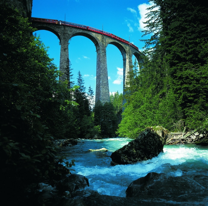Landwasserviadukt in der Schweiz