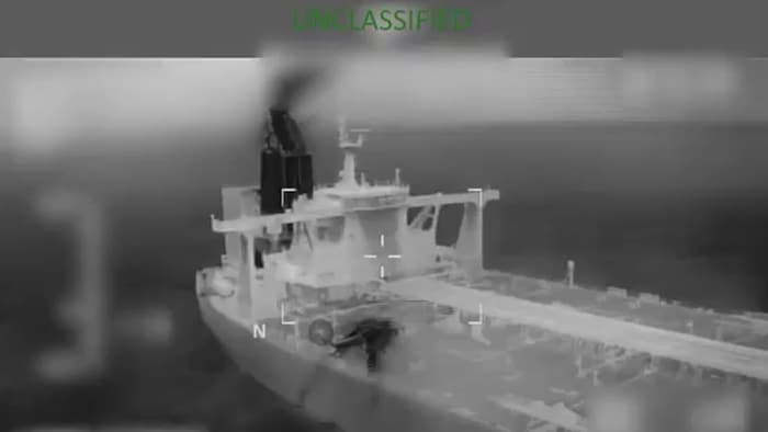 Die Heimatschutzministerin Kristi Noem veröffentlichte ein Video von der Beschlagnahmung des ...