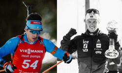 Tommaso Giacomel (l.) trauert um Sivert Bakken.