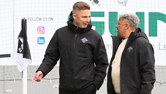 Sportdirektor Philipp Netzer und Sportkoordinator Eric Orie suchen den neuen Altach-Coach noch.