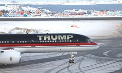 Die „Trump Force One“ vor einem Jahr auf Grönland, als Donald Trump Jr. dorthin reiste.