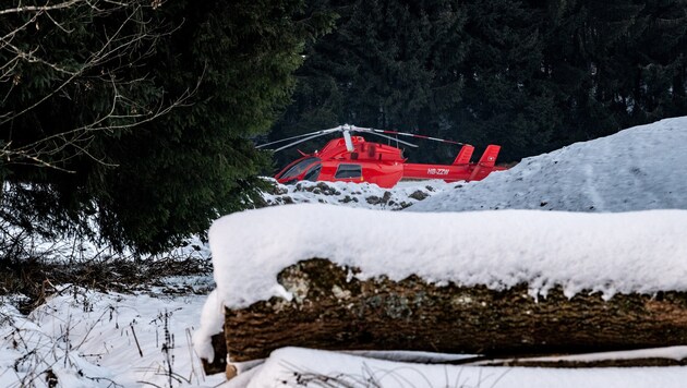 Auch der Rettungshubschrauber war im Einsatz.