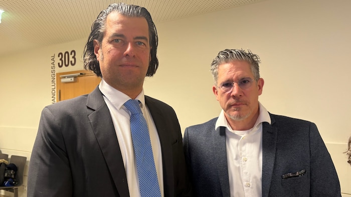 Lawyers Marcus Januschke and Florian Höllwarth (right).