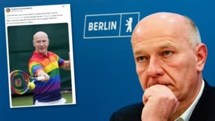 Berlins Bürgermeister Kai Wegner (CDU) ist großes Thema, weil er wenige Stunden nach Beginn des ...