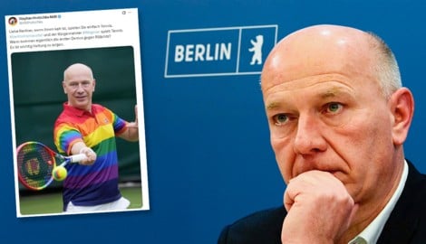 Berlins Bürgermeister Kai Wegner (CDU) ist großes Thema, weil er wenige Stunden nach Beginn des ...