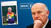 Berlins Bürgermeister Kai Wegner (CDU) ist großes Thema, weil er wenige Stunden nach Beginn des ...