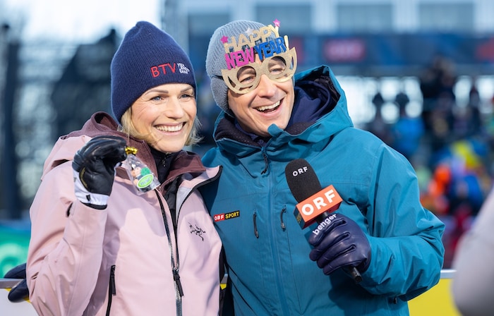 Lukas Schweighofer mit Marlies Raich