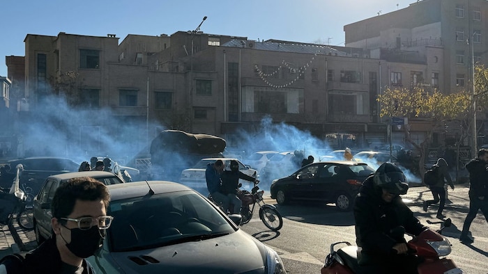Protest von Geschäftsinhaberinnen und Geschäftsinhabern in der Hauptstadt Teheran