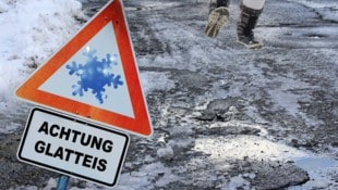In vielen Regionen Österreichs besteht am Freitag massive Glatteisgefahr (Symbolbild).