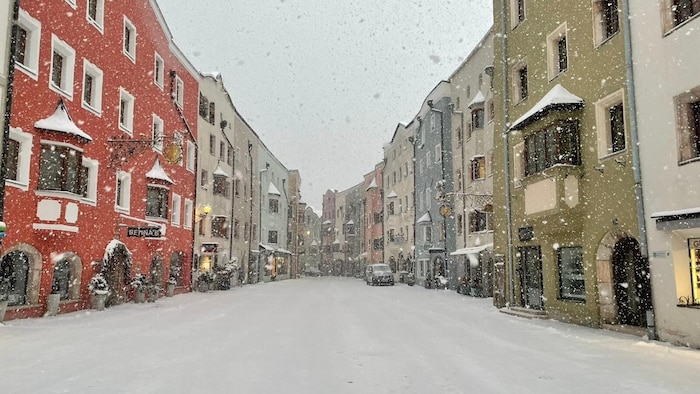 Auch in Rattenberg im Unterland herrschte dichter Schneefall.