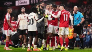 Gabriel Martinelli zog sich den Ärger der Liverpool-Spieler zu.