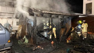 Das Gartenhaus wurde zum Raub der Flammen.